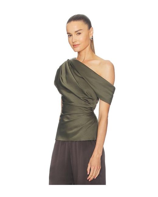Jonathan Simkhai Green Phoebe Draped Top