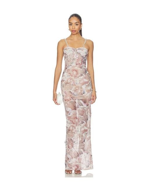 Bronx and Banco White Eve Dahlia Maxi Dress With Straps