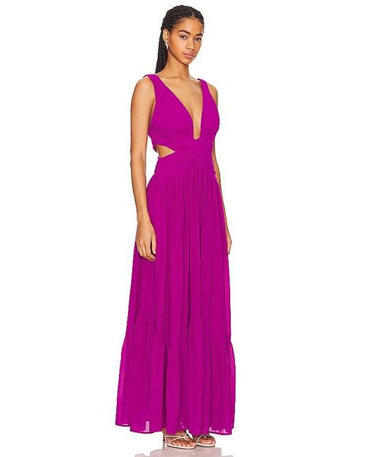 Line & Dot Purple Headliner Maxi Dress
