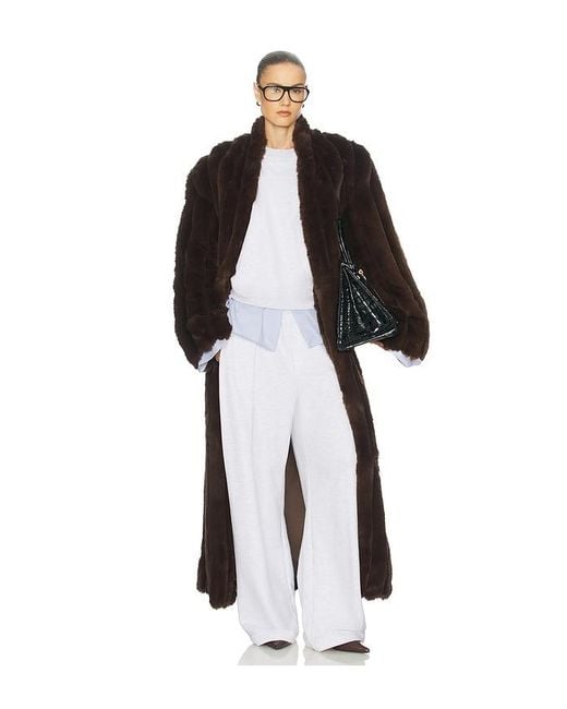 Helsa Black The Irina Faux Fur Coat