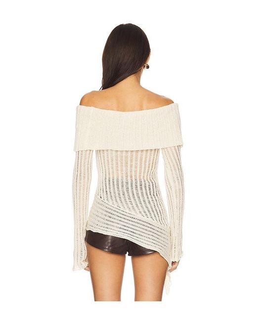 PULL TAWNY en Ivory superdown en coloris White
