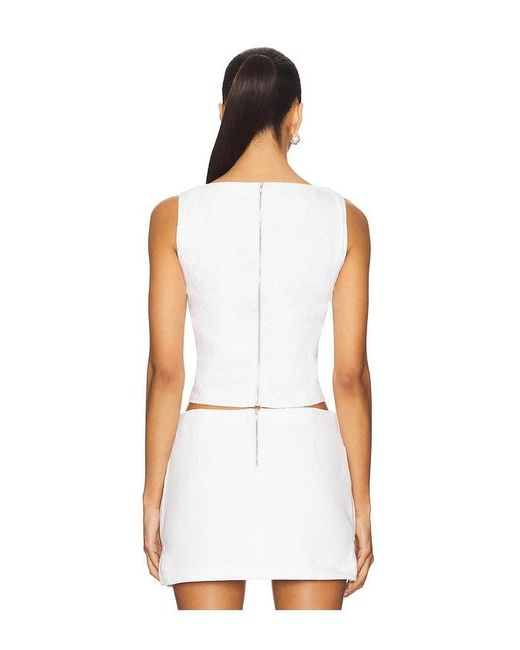 Amanda Uprichard White Lielle Top
