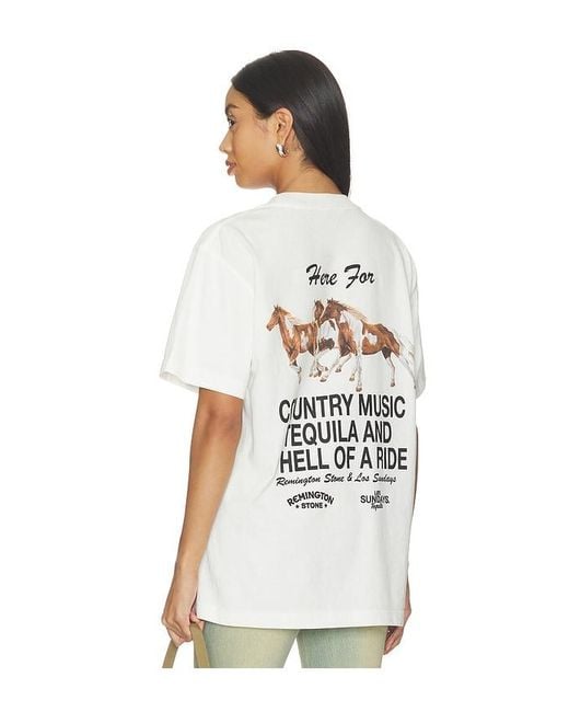 Los Sundays White The Hell Of A Ride Tee for men