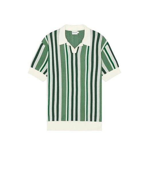 BOUND Green Knit Polo for men