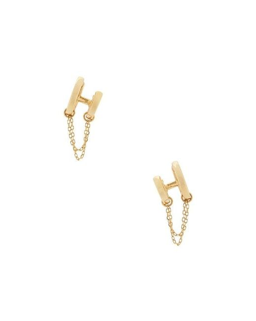 Shashi Metallic Double Katerina Chain Earring