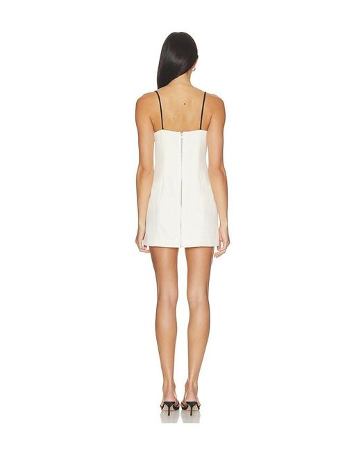 Auteur Studio White Petra Draped Cup Slip Dress