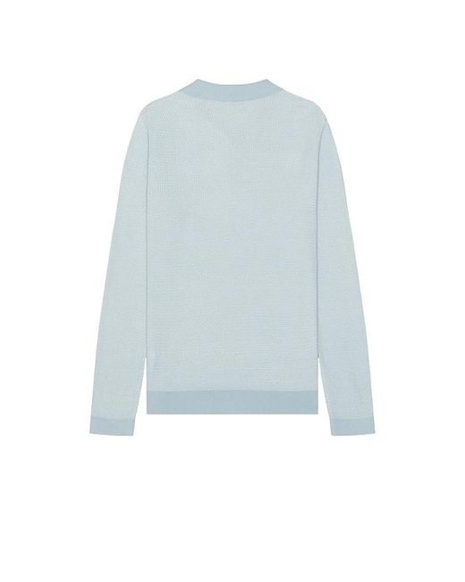 メンズ Onia Textured ロングスリーブポロ Blue