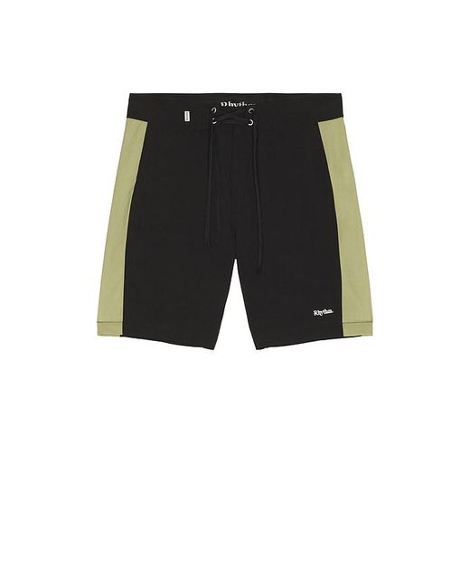 Rhythm Black Core Swim Trunk for men
