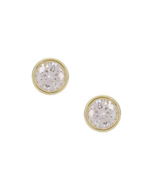 Shashi White Bezel Solitaire Stud