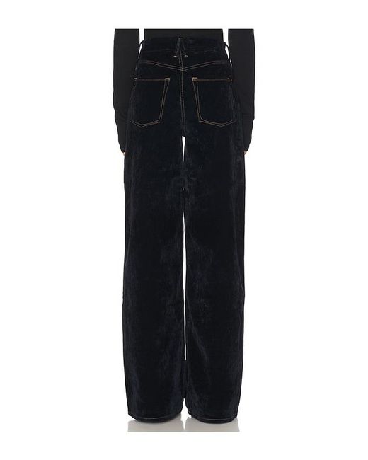 GOOD AMERICAN Black Good Skate Velvet Denim Jeans