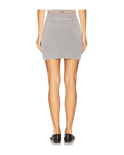 Alexander Wang Gray Mini Skirt With Embossed Logo