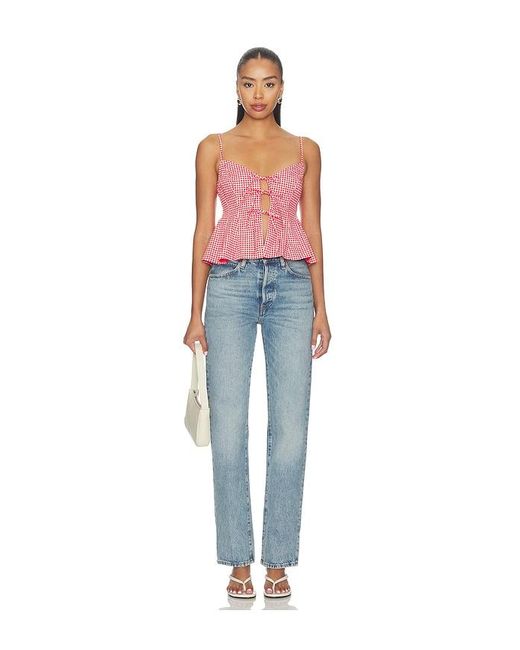 Astr Red Alma Top