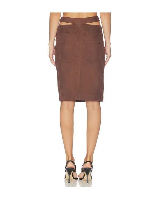 Camila Coelho Brown Cora Midi Skirt