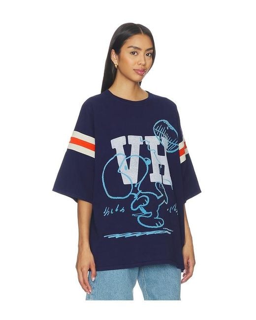 Vintage Heavy Blue X Peanuts Snoopy Football Jersey