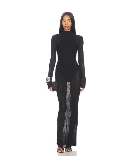Nbd Black Pranjal Bodysuit Dress