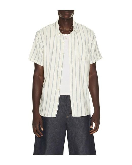Marine Layer White Classic Stretch Selvage Shirt for men