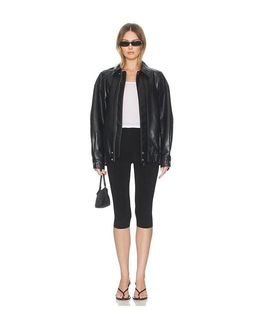 Agolde Black Aston Bomber Jacket