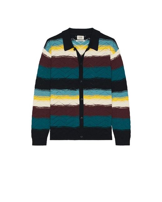 Scotch & Soda Blue Open Structure Knitted Cardigan for men