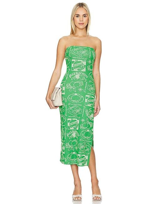 Damson Madder Green Midi Dress