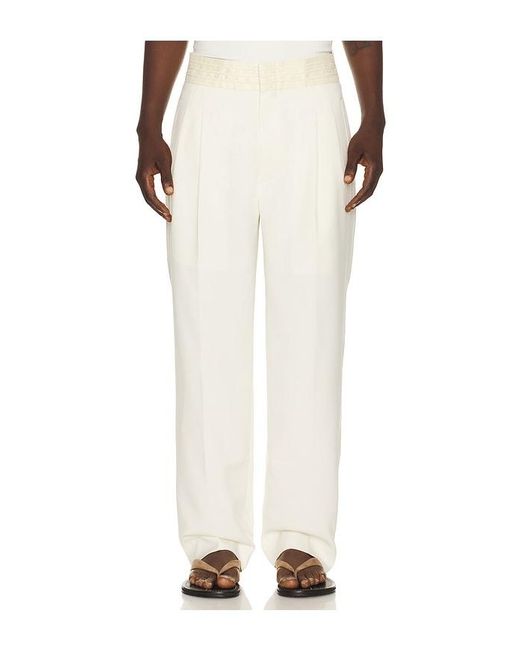 Sanēa White Chawi Tailored Trousers for men
