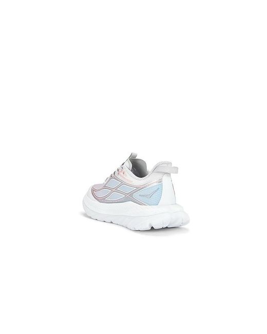 Hoka One One White Mach Remastered Aura Sneaker