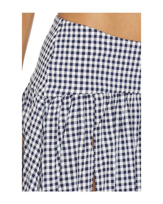 GUIZIO Blue Alegra Low Rise Maxi Skirt