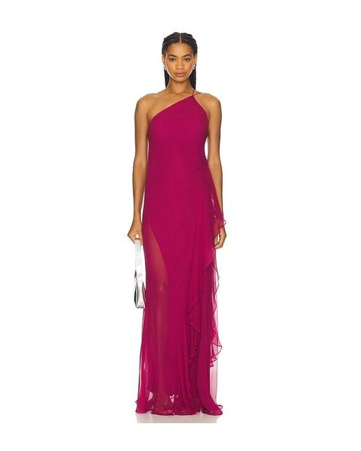 The Sei Red Abendkleid Mit Rüschen