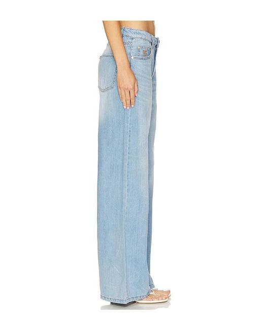 One Teaspoon Blue Love Machines High Waist Super Wide Leg