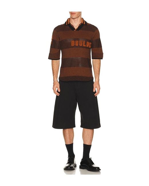 Isa Boulder Brown Boulder Line Polo Shirt for men
