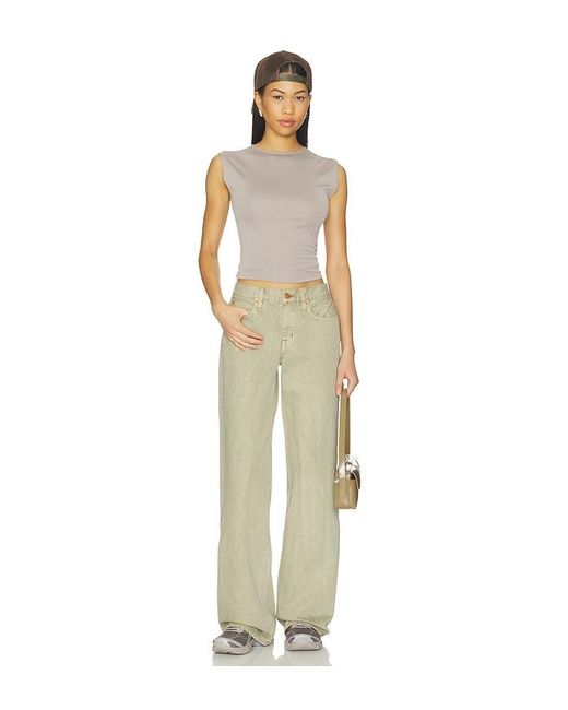 SLVRLAKE Denim Natural Mica Wide Leg Jeans