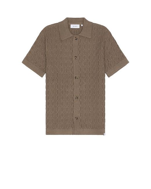 Les Deux Brown Garrett Knitted Shirt for men