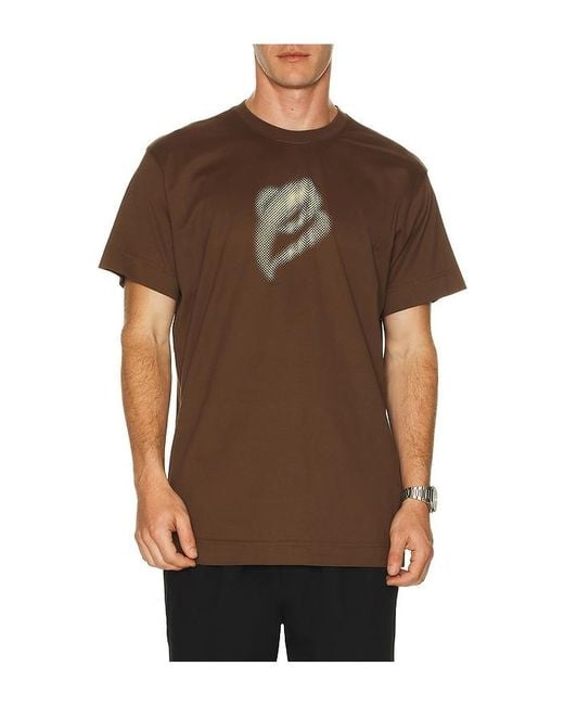 Etai LA Brown 3D Print Dot Brust E Tee for men
