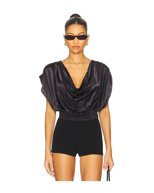 Free People Black X Revolve Cowl Cape Top