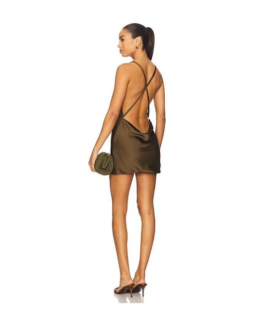 Norma Kamali Black Cross Back Bias Mini Dress