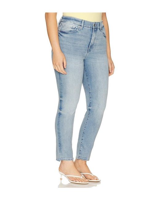 GOOD AMERICAN Blue Always Fits Good Classic Slim Straight Jeans