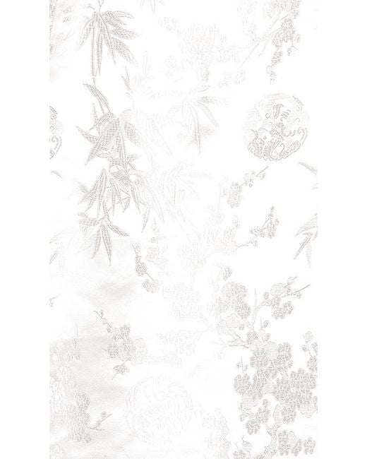 SAU LEE White Jill Chinese Jacquard Pencil Dress