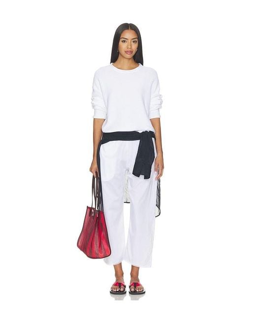 Leset White Mae Crewneck