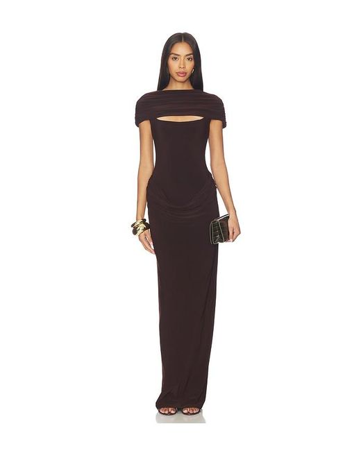 Lovers + Friends Brown Selene Gown