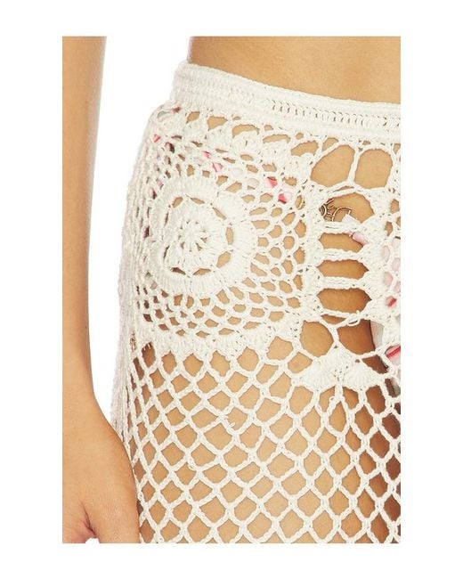 Indah Natural Allegra Solid Flower Maxi Skirt