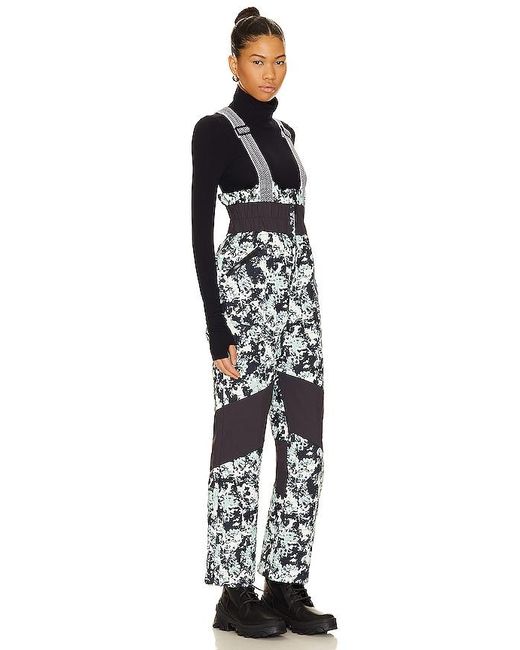 Free People Black X Fp Movement All Prepped Ski Bib In Wild Floral Combo
