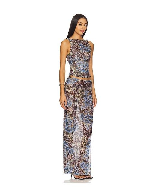 superdown Multicolor Concha Maxi Skirt Set