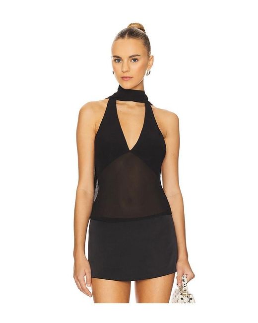 MAJORELLE Black Riviera Top
