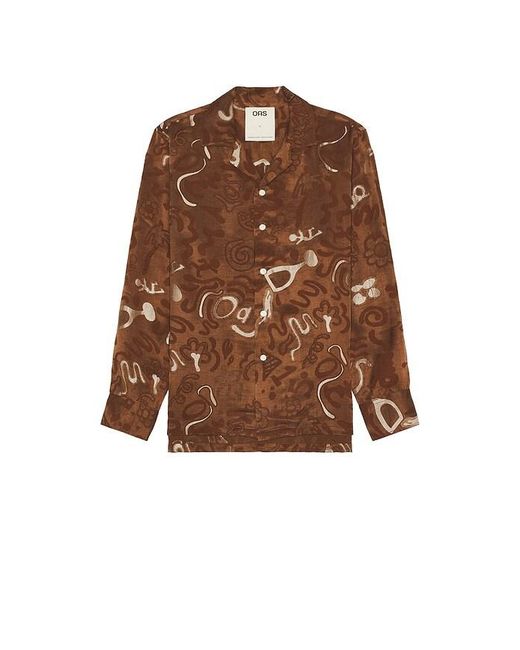 Oas Brown Memento Brillo Shirt for men
