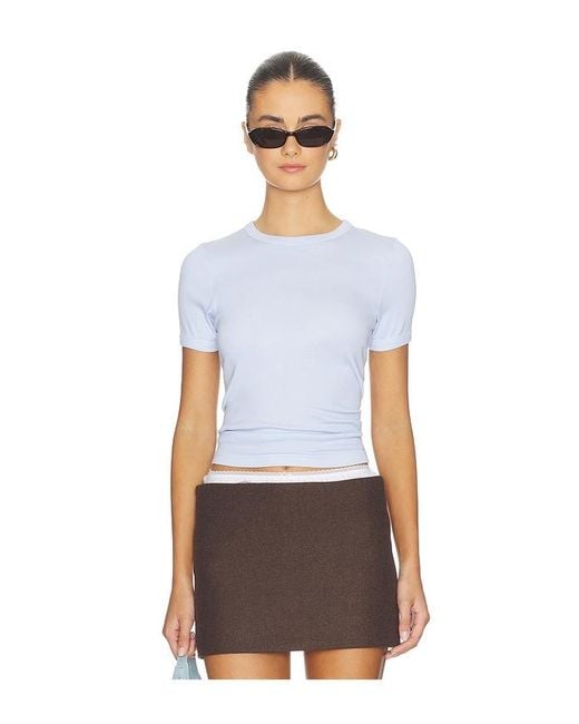 Enza Costa White Supima Cotton New Classic Short Sleeve Tee