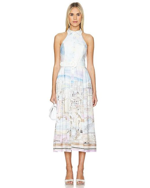 Rebecca Vallance White Parfait Collar Midi Dress