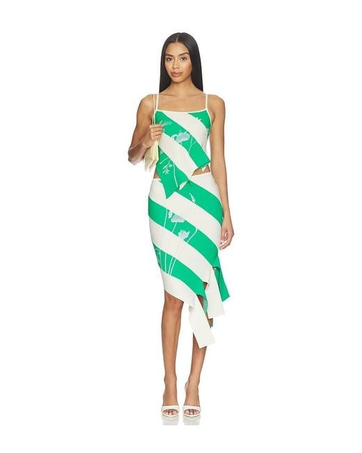 Ph5 Green Hesper Uv Reactive Midi Skirt