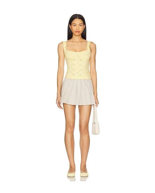 Free People White Full Bloom Eyelet Cami