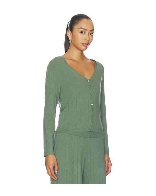 Eberjey Green Pointelle Cardigan