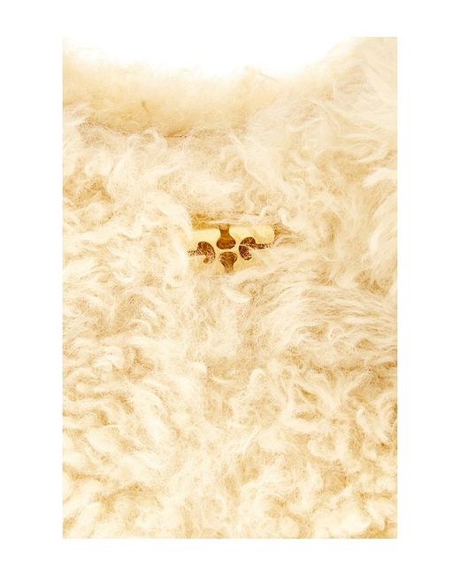 Ganni Natural Mini Fur Hobo Bag
