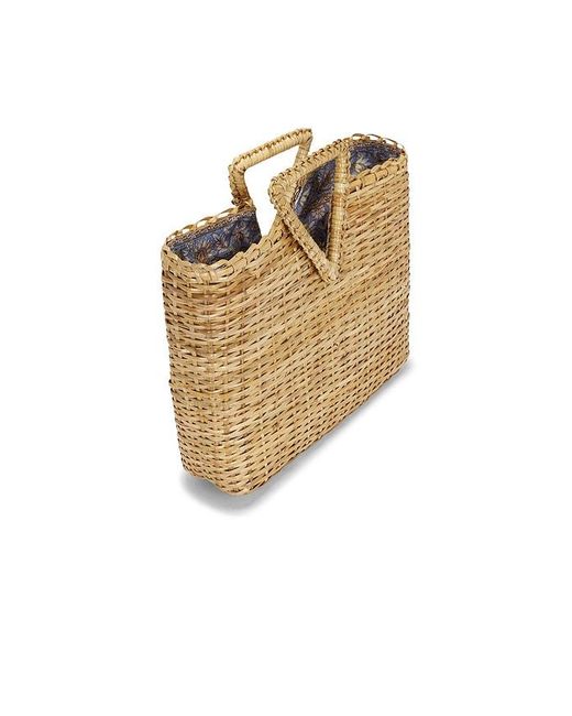 Veronica Beard Natural Bamboo Vesper Tote Bag
